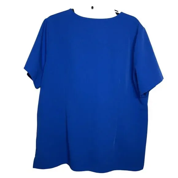 FIGS Women’s Casma Three-Pocket Scrub Top in Royal Blue Size XXL - Picture 5 of 5
